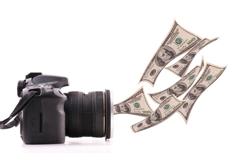 Making Money with Photography Concept Imageの写真素材