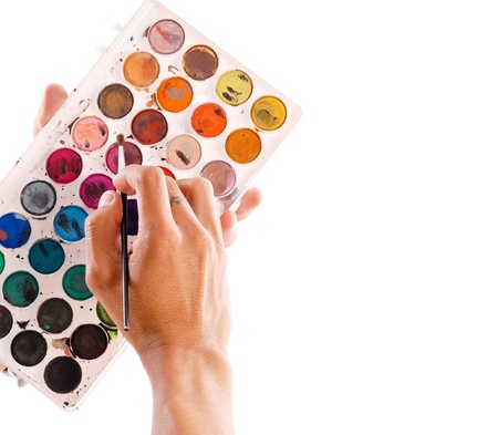 Painters Choice of Color (Space for Text)の写真素材