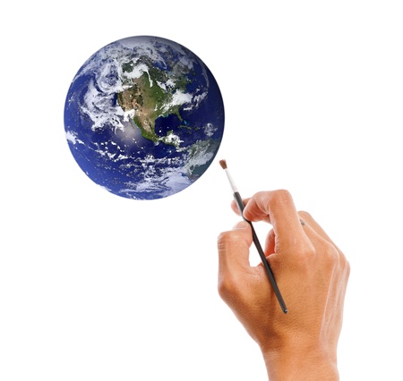 Painting Our Planetの写真素材