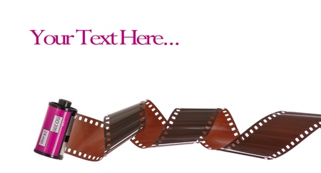 Fun Twisted Film Roll with Custom Spaceの写真素材