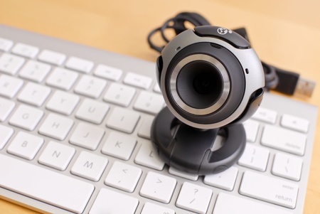 Web Camera on Wireless Keyboardの写真素材