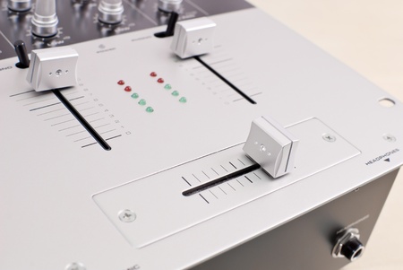 Channel Knob on Studio Mixerの写真素材