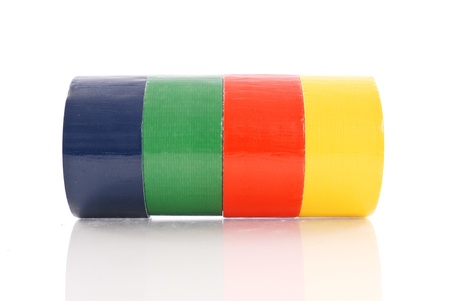 4 Different Colored Duct Tape Rollsの写真素材