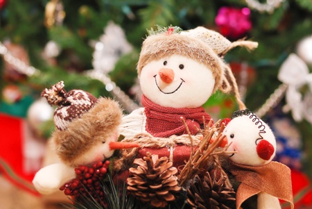 Smiling Snow Man Figurineの写真素材