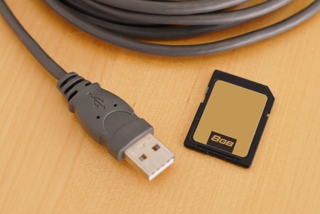 USB Cable with Memory Card