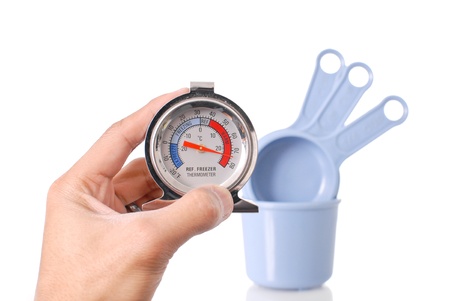 Hand Holding a Cooking Thermometer