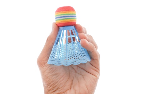 Blue Badminton Birdyの写真素材