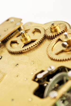 Shallow Focus on Clock Movement Gearsの写真素材