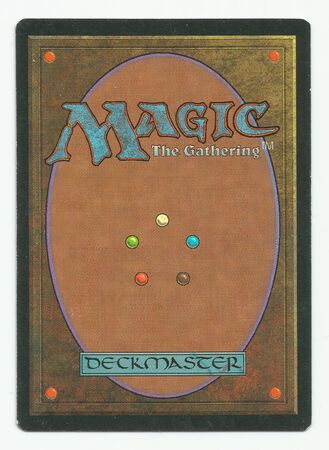MERIDA, EXTREMADURA, SPAIN - DIC 01, 2018: Magic The Gatherings card back. The game was created by Richard Garfield circa 1.993のeditorial素材