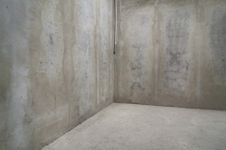Raw concrete walls suitable for background use corner view.の写真素材