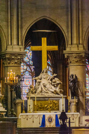 La Piedad, one of the most important works of Notre Dame, France.のeditorial素材