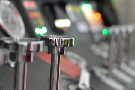 Fire pump panel and discharge gauges and piston valveの写真素材
