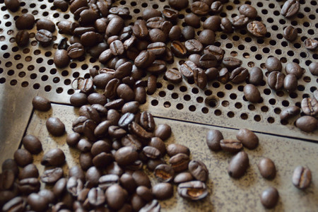 Roasting coffee beansの写真素材