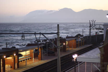 Train station on coastの写真素材