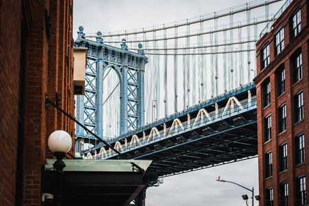Fine Art Photography of Manhattan bridge in Dumbo Brooklyn NYC - Landscapeの写真素材