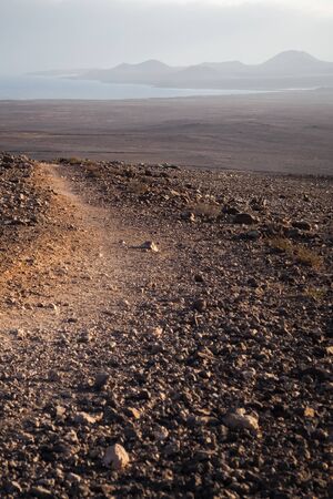 Path to the coast of the island of Lanzarote