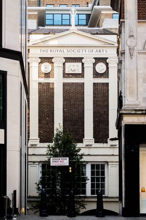 The Royal Society of Art of Durham House Street in London