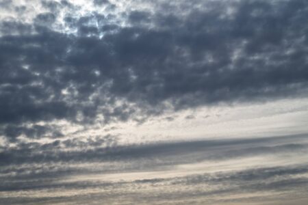 Stormy cloudy dotted winter sky