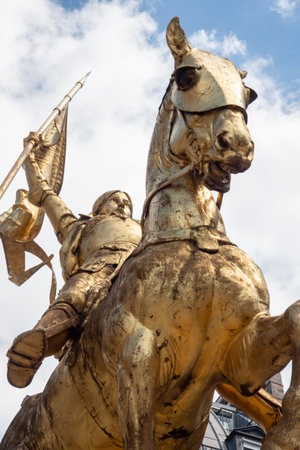 Equestrian statue of Joan of Arc on the Place des Pyramides in Paris - Franceの写真素材