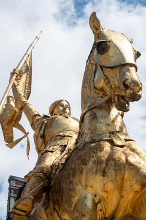 Equestrian statue of Joan of Arc on the Place of Pyramids in Paris - Franceの写真素材