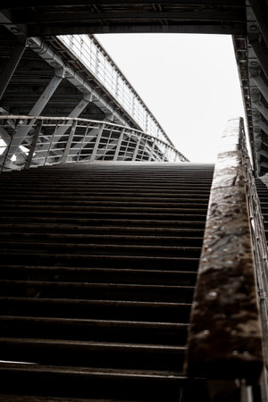 Access to the blizzard by the famous Parisian SolfÃ©rino footbridge in Paris 4