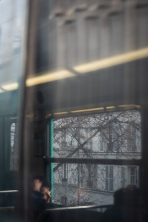 The woman from the metro in the upscale neighborhoods in Paris, France