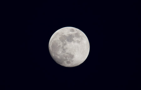 The full moon looked adventurous that eveningの写真素材