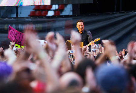 Gijon Asturias, Spain. June 26, 2013. Bruce Springsteen, The Boss, in concert with the E Street Band, in Molinon Stadium. North of Spainのeditorial素材