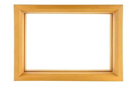 wood frame isolated on white 	