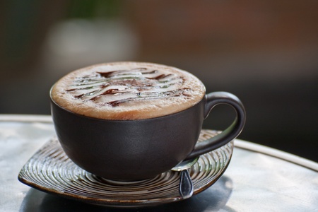 coffee cup closeup on the table 	の写真素材