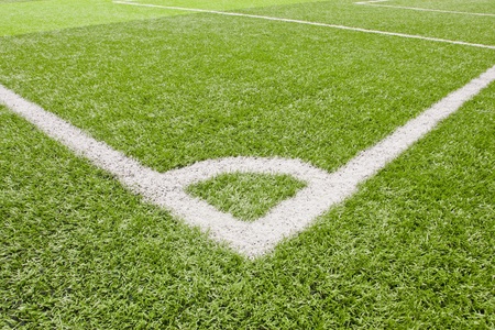 soccer field corner の写真素材