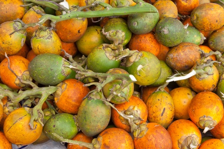 Closeup of Ripe areca nuts