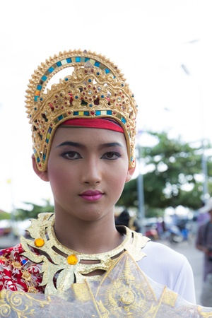 KO SAMUI - NOVEMBER 7: "Ngan Chak Pra" Traditional of buddhist festival;Unidentified people participate at the festival on November 7, 2012 at Koh samui,Suratthani, Thailand.のeditorial素材