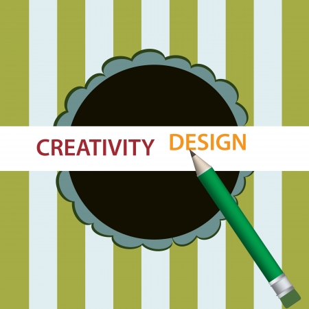 Pencil create concept Creative  Design  template on retro background,Vector Eps10のイラスト素材