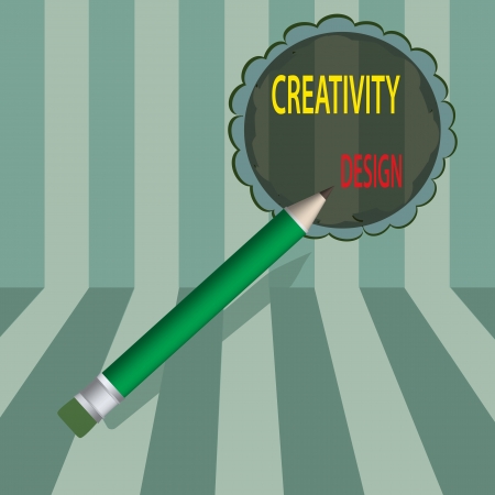 Pencil create concept Creative  Design  template on retro background,Vector Eps10のイラスト素材
