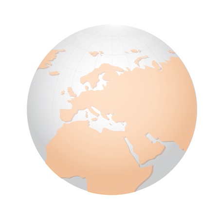Globe icon with europe continent map detail,vector design eps10のイラスト素材
