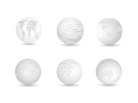 Globe icon all continent detail with hand drawn map,Vector eps10のイラスト素材