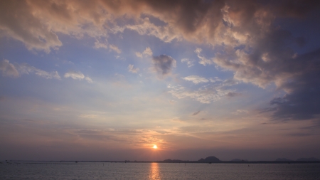 Rising sun dramatic view ,Thailand