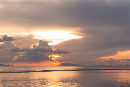 Dramatic cloud and sky  at dusk Long exposure techniqueの写真素材