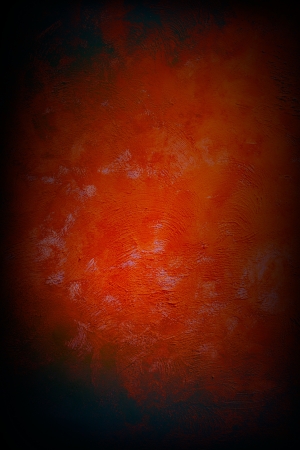 Red cement wall with painted brush textureの写真素材