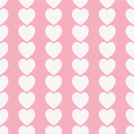Seamless white hearts icon background ,vector design