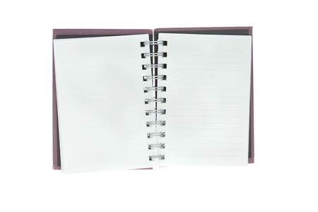 Open notebook  isolated on whiteの写真素材