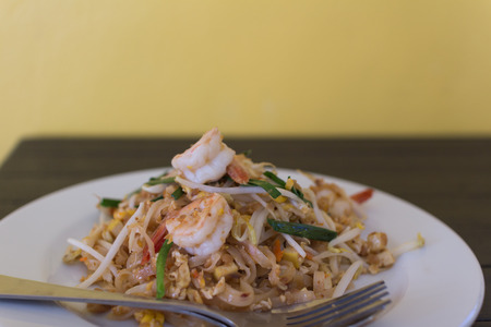 Pad thai- stir-fried  noodles . Thailand's national dishesの写真素材