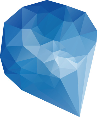Triangle polygonal blue diamond vector design のイラスト素材