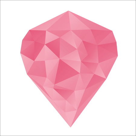 Triangle polygonal pink diamond vector designのイラスト素材