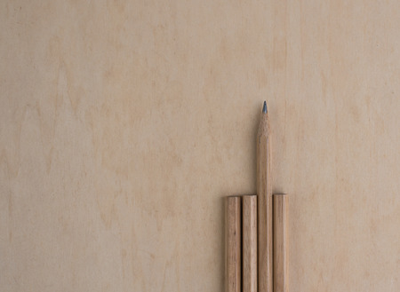 Back to school,brown pencils on wood backgroundの写真素材