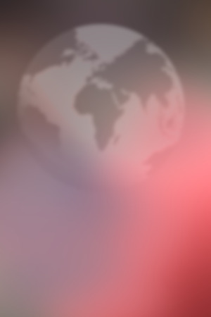Earth map and global on blurred screen backgroundの写真素材