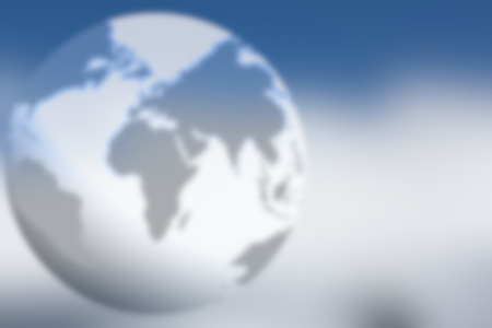 Earth map and global on blurred screen backgroundの写真素材