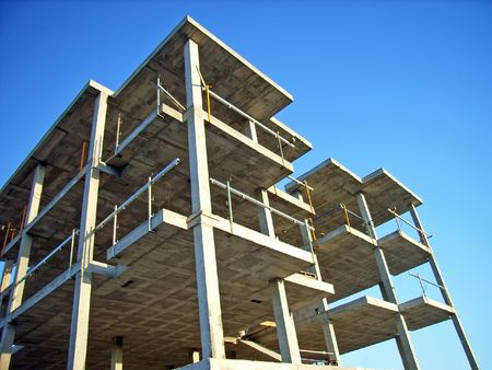 Construction of a new building in Majorca