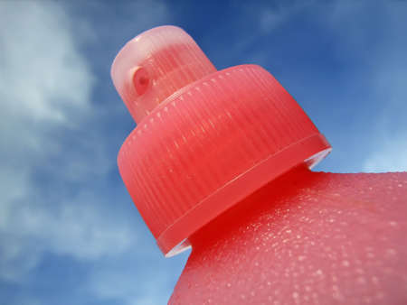 Pink Atomiser cap in a parfum bottle                                                               